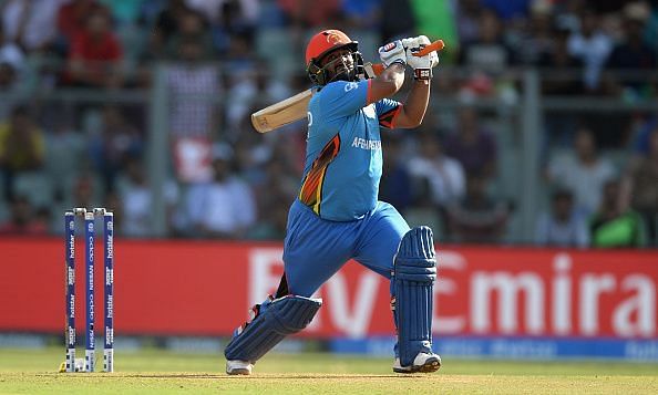 Mohammad Shahzad batting in an ICC World Twenty20 2016 match